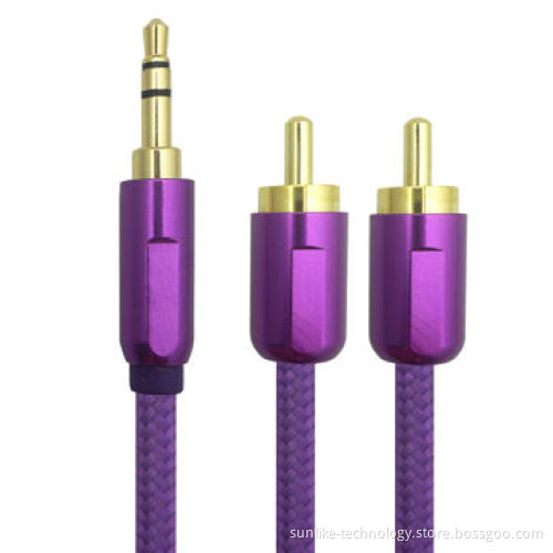 Audio Cable with High-end Metal Shell Nylon Braiding